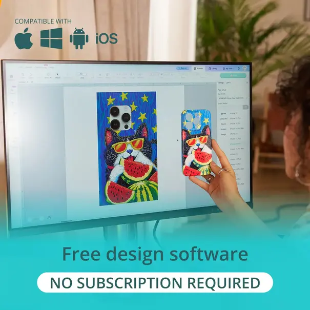 Loklik | LOKLiK Phone Case Heat Press - Daisy White