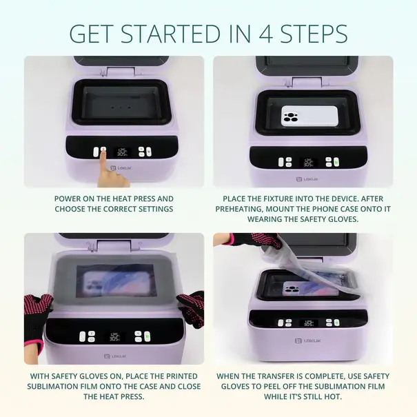 Loklik | LOKLiK Phone Case Heat Press - Lavender Purple