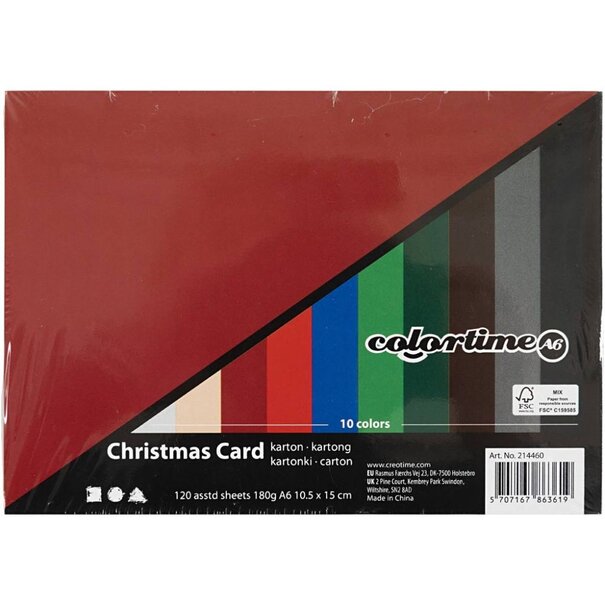 Kerst Karton A6 - 180 gr / 120 vellen