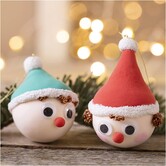 Mini Set Kerstballen - Rode en Groene Kabouters
