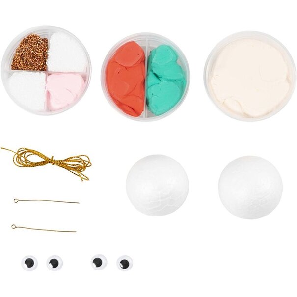 Creativ Company | Mini Set Kerstballen - Rode en Groene Kabouters