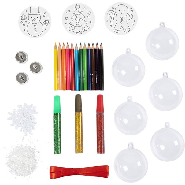 Creativ Company | Mini Set Kerstballen - Tekening