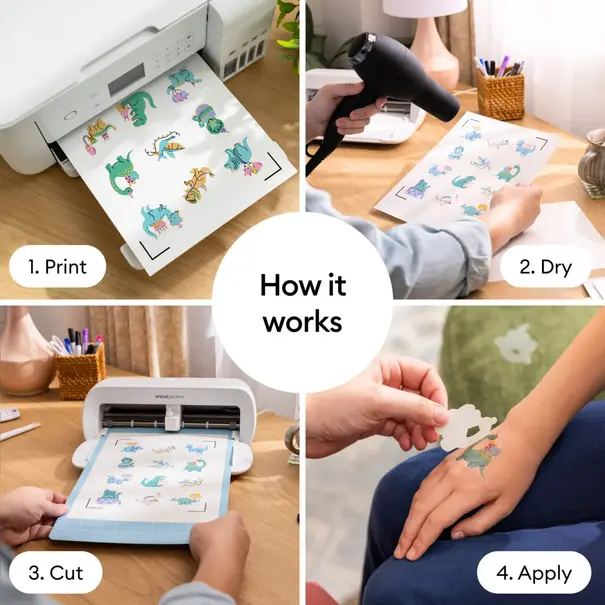 Cricut | Printable Tattoo Paper A4 Transparent (3pcs)