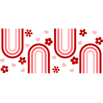 Feeërieke | UV DTF Sticker Wrap - Red Rainbow