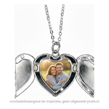 Sublimatie Ketting met Hartvormige Medaillon