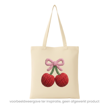 Feeërieke | Textieltransfer DTF "Sweet Yarn Cherries"