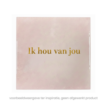 Tegeltje - Pastelroze