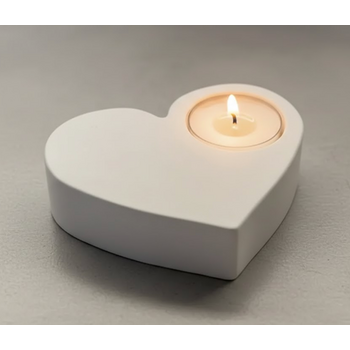Silicone Mal - Groot Hart met opening voor waxinelicht