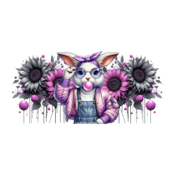 Feeërieke | UV DTF Sticker Wrap - Bubblegum Bunny
