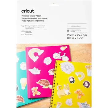 Cricut | Printable Sticker Paper A4 White (8pcs)