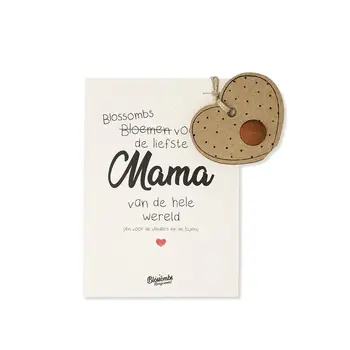 Blossombs | Hanger Hart Op Kaart -  Mama Tekst