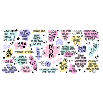 Feeërieke | UV DTF Sticker Wrap - Mom Affirmations