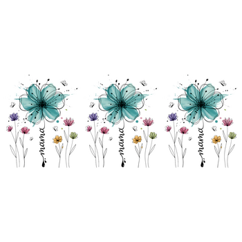 Feeërieke | UV DTF Sticker Wrap - Watercolor Flowers Mama