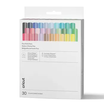 Cricut | Omni Fine Point Pen Set 0.4mm Ultimate Sampler (30pcs) + Adapter