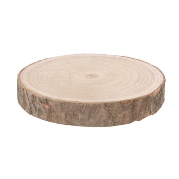 Decoratie boomschijf paulownia natural; +- 25 CM / MIDI
