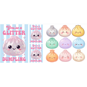 Feeërieke | UV DTF Sticker Wrap - Dumpling Set