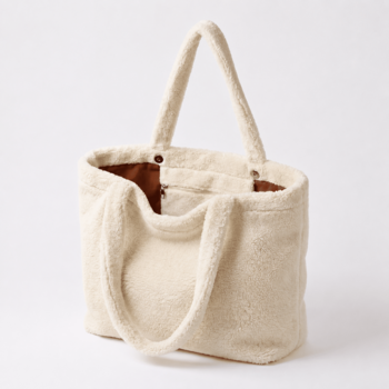 Funnies | Teddy Deluxe Tote - Ecru
