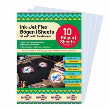 Superior | Superior Inkjet Printable Heat Transfer A4 – White Matt (10 sheets)