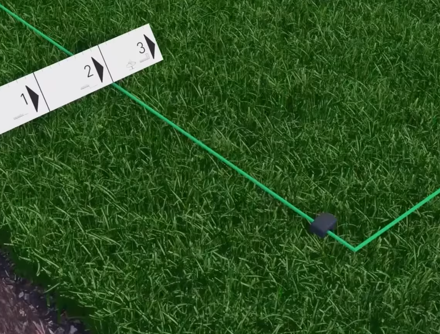 Robotmaaier perimeterdraad grensdraad