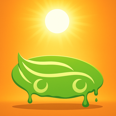 Ook het gras heeft het warm!