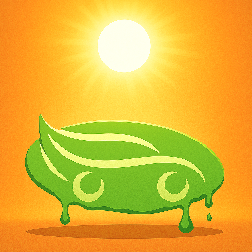 Ook het gras heeft het warm!