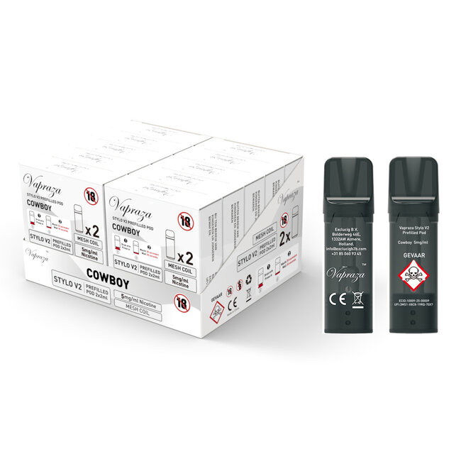 Vapraza Stylo V2 Prefilled Pods White (Cowboy)
