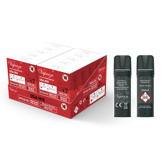 Vapraza Stylo V2 Prefilled Pods USA Mix
