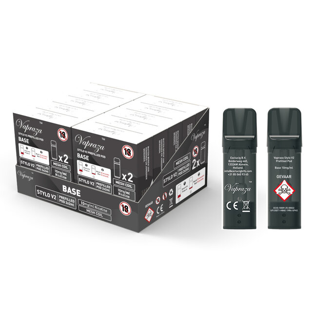 Vapraza Stylo V2 Prefilled Pods Black (Base)