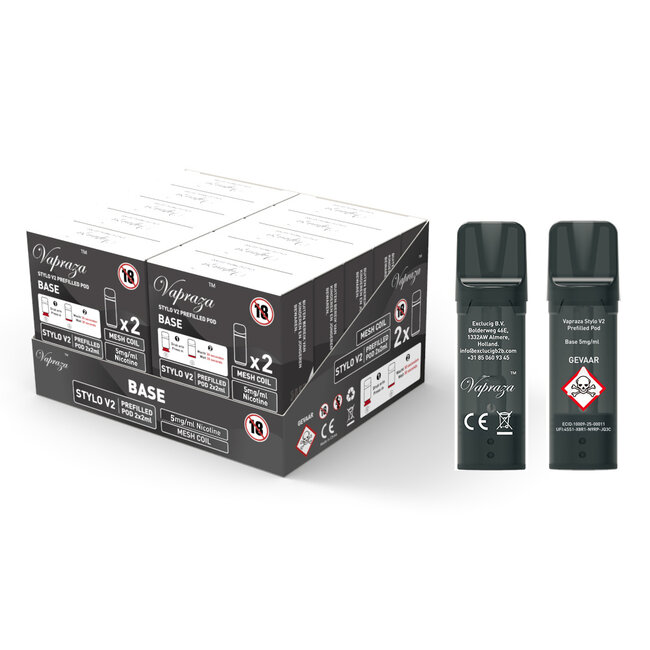 Vapraza Stylo V2 Prefilled Pods Black (Base)
