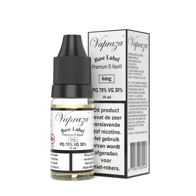 Vapraza Base Label - PG 70% - VG 30%