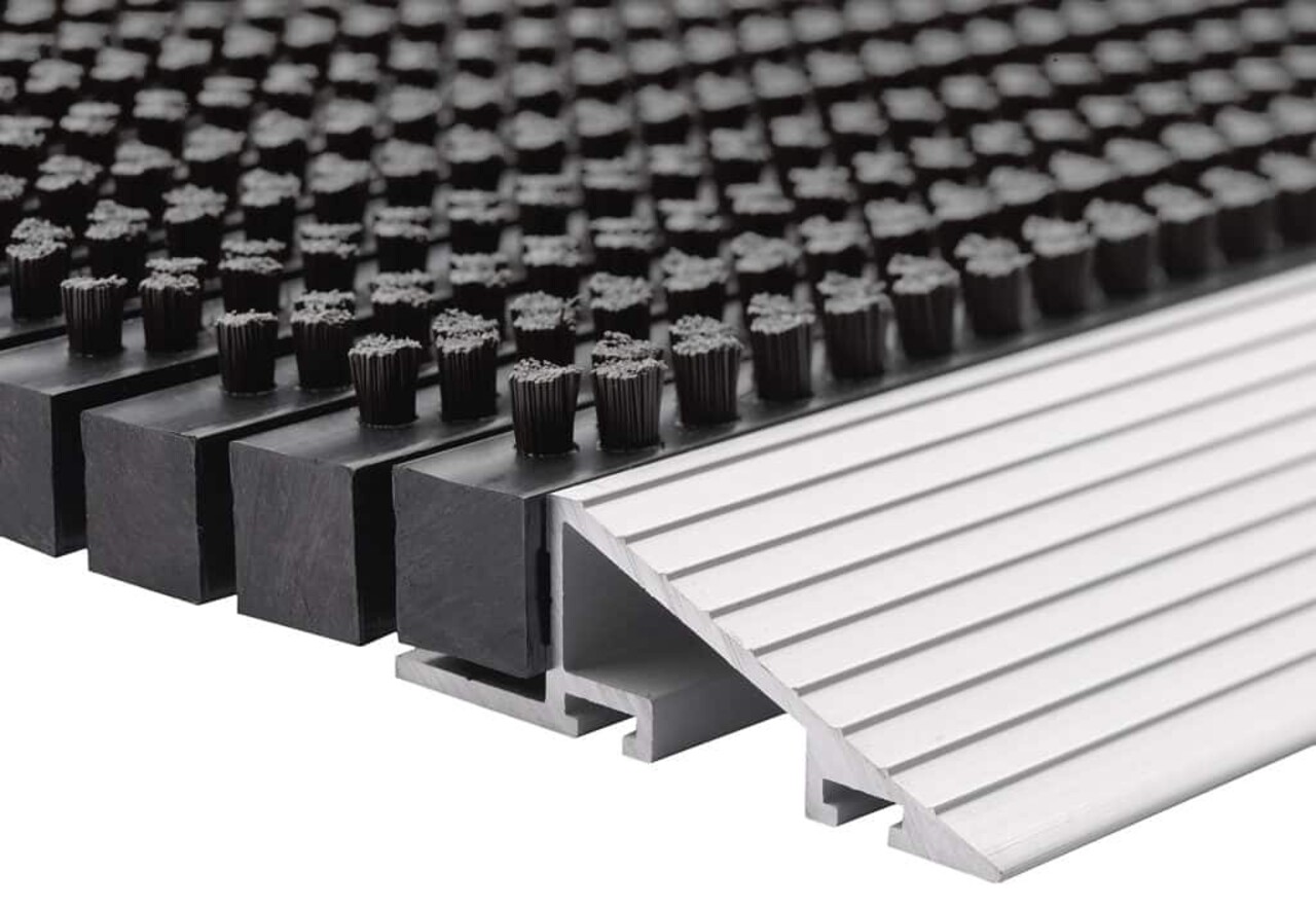 Mattenexpert Borstelmat Outline Grigio Puur Zwart kopen