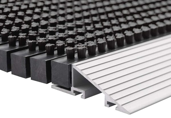 Mattenexpert Borstelmat Outline Grigio Puur Zwart kopen