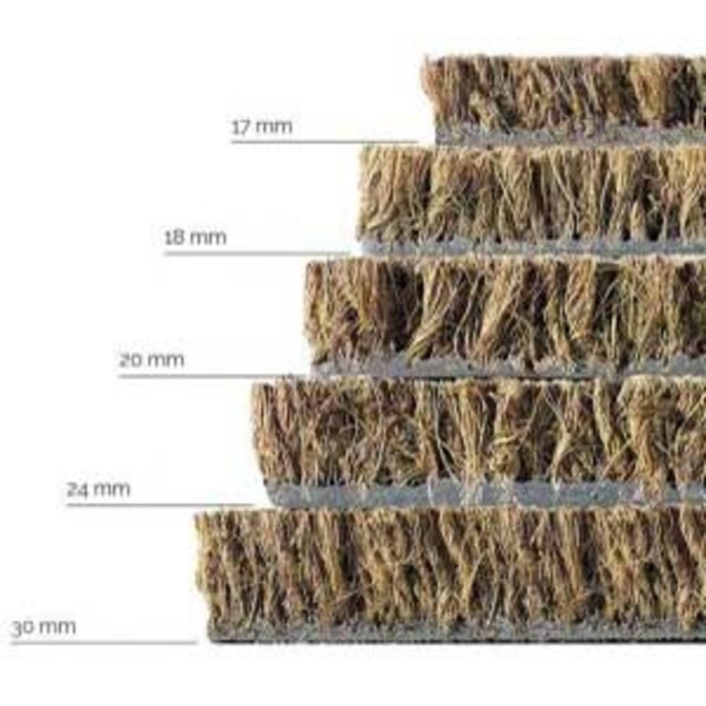 Mattenexpert Kokosmat op maat Ruco 17 mm hoog - 200 cm breed - Naturel kopen