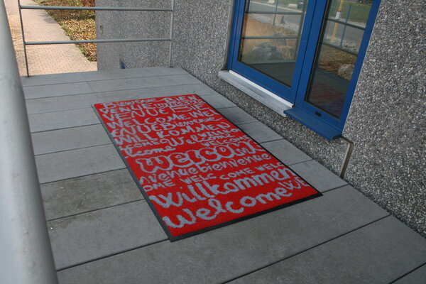 Mattenexpert Optibruch logo mat buiten Mattenexpert Optibruch logo mat buiten