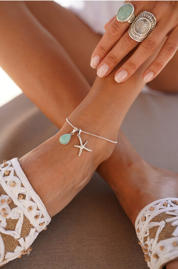 Enkelband & Starfish Zilver