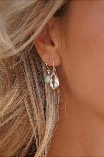 Oorbellen Shell Zilver