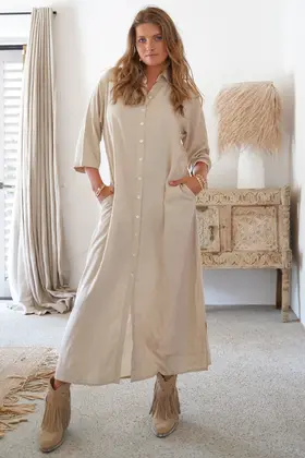 Long blouse Taupe R - Copy