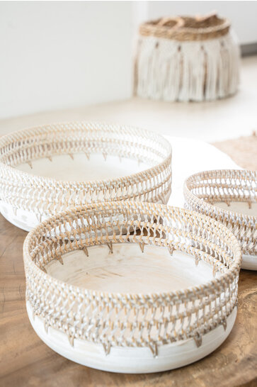 Basket Kayu Off White