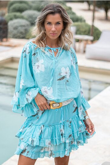 Skirt Dora Bloom Turquoise