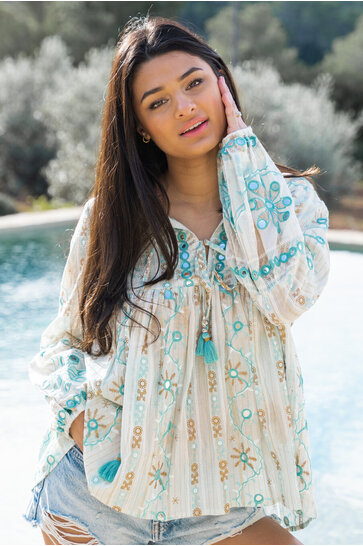 Bluse Paloma Aqua