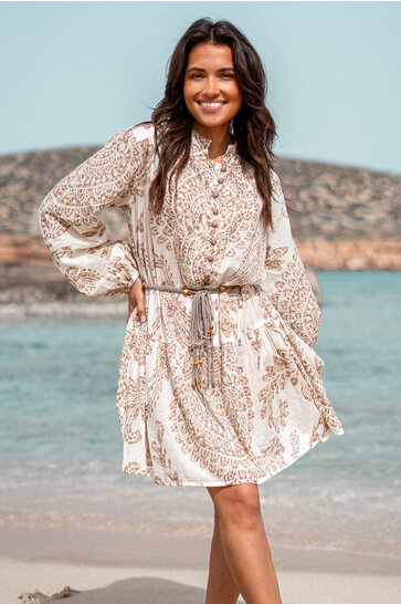 Short Dress Adella Taupe