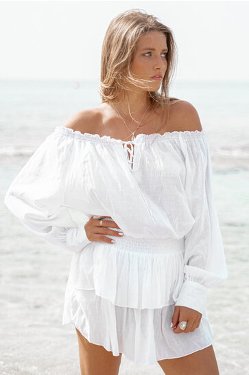 Short Dress Peralta Ivory