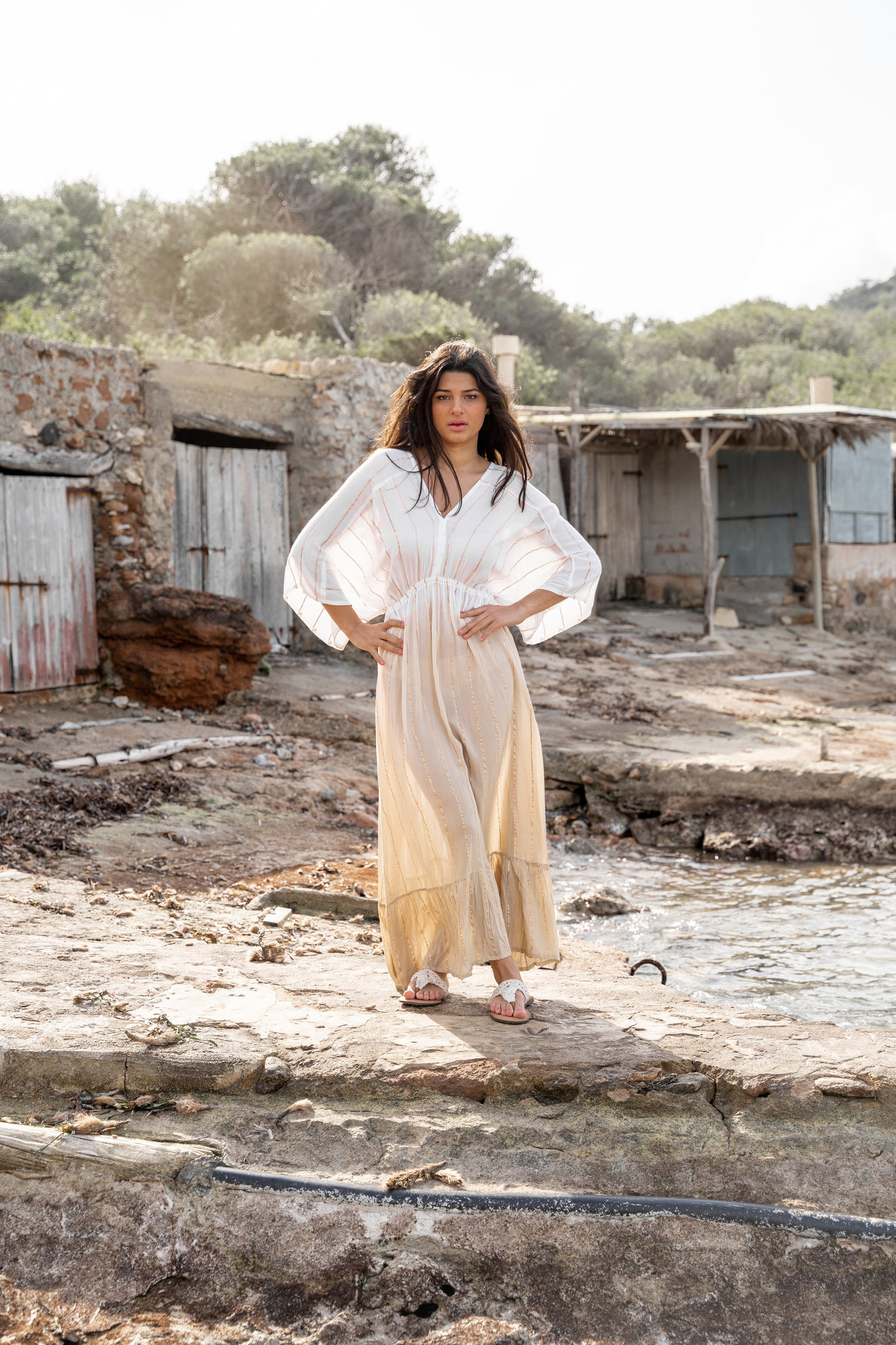ibzmode Dress Emilia White/Sand