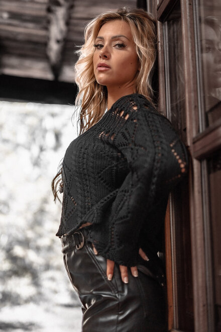 Alaya Ajour Knit Schwarz