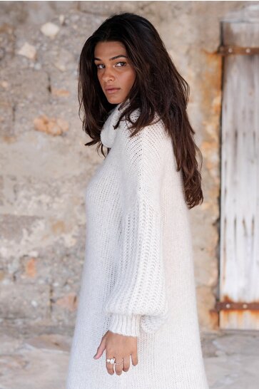 Langes Pulloverkleid Bodine Beige