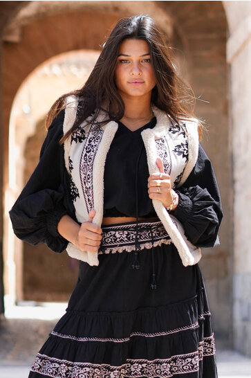 Pelzgilet Espanola Helles Taupe