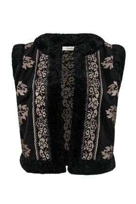 Pelzgilet Espanola Schwarz