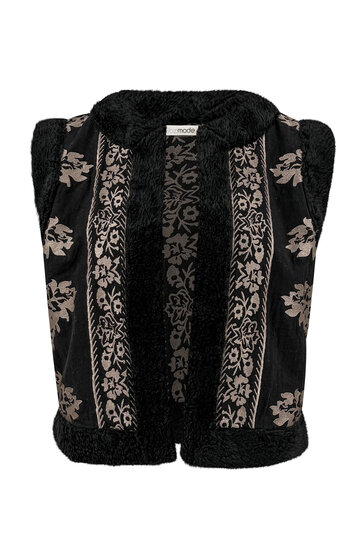 Pelzgilet Espanola Schwarz