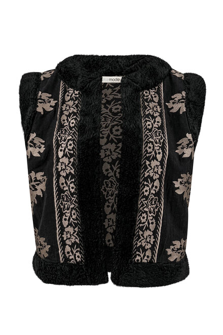 Pelzgilet Espanola Schwarz