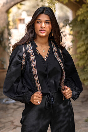 Kurzes Gilet Nomad Schwarz